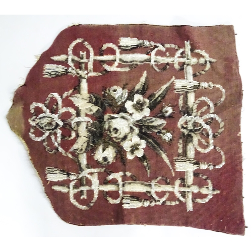 31 - A quantity of assorted textiles to include a 20thC needlework sample with letters of the alphabet by... 