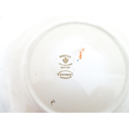 206A - A quantity of Booths dessert service wares in the Scale Blue pattern, decorated with flowers and exo... 