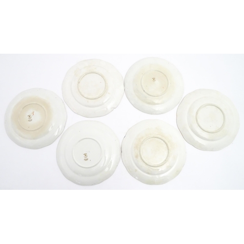 206A - A quantity of Booths dessert service wares in the Scale Blue pattern, decorated with flowers and exo... 