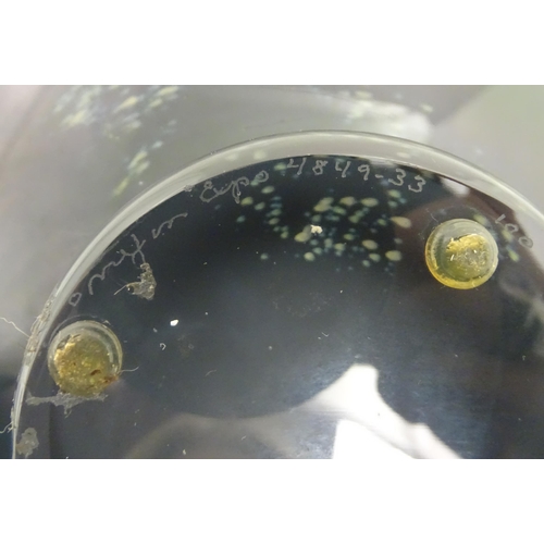 231 - An Orrefors Expo glass footed dish by Lena Bergstrom. Signed and dated 1996 under, etched Orrefors E... 