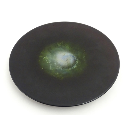 231 - An Orrefors Expo glass footed dish by Lena Bergstrom. Signed and dated 1996 under, etched Orrefors E... 