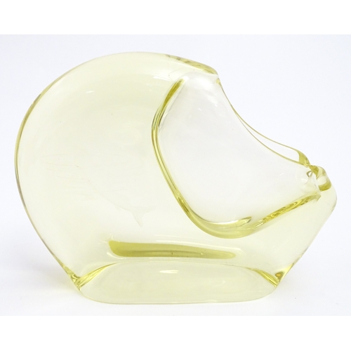 326 - A mid century Czech ashtray with fish design. In the manner of Miroslav Klinger. Approx. 5 1/2