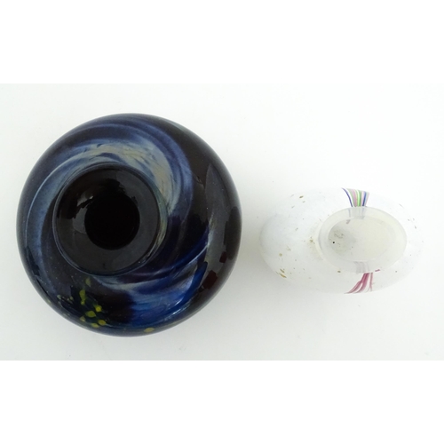 332 - A Kosta Boda glass rainbow vase designed by Bertil Vallien, signed and numbered under.  Together wit... 