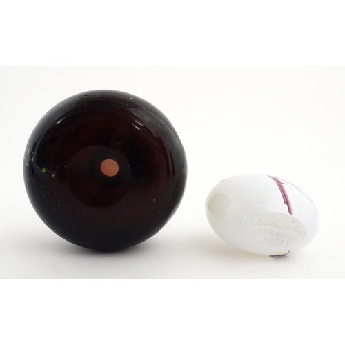 332 - A Kosta Boda glass rainbow vase designed by Bertil Vallien, signed and numbered under.  Together wit... 