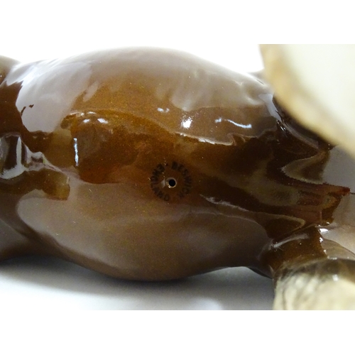 98 - Three Beswick models of horses comprising Huntsman on a Brown Horse, Shire Horse, and Cantering Shir... 