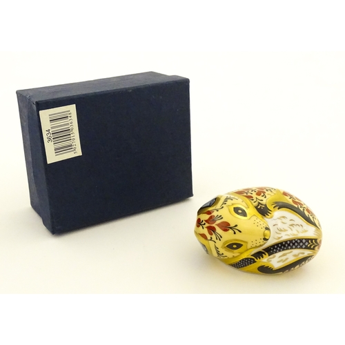 107 - A Royal Crown Derby model of a Dormouse. Marked under. Approx. 2 1/2