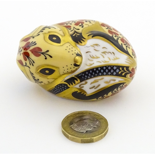 107 - A Royal Crown Derby model of a Dormouse. Marked under. Approx. 2 1/2