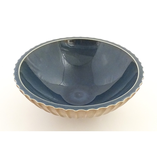 111 - A Norman Wilson for Wedgwood bowl with rubbed detail. Marked under. Approx. 10 3/4