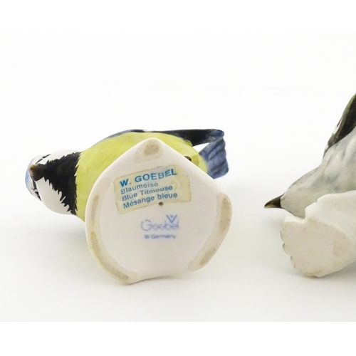 179 - Six Goebel models of birds to include Titmouse, Firecrest, Bullfinch, Robin, etc. Together with a Be... 