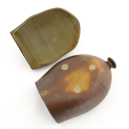 188 - A Tim Hurn (b. 1964) studio pottery wood fired salt glazed chicken brick. With impressed maker's mar... 