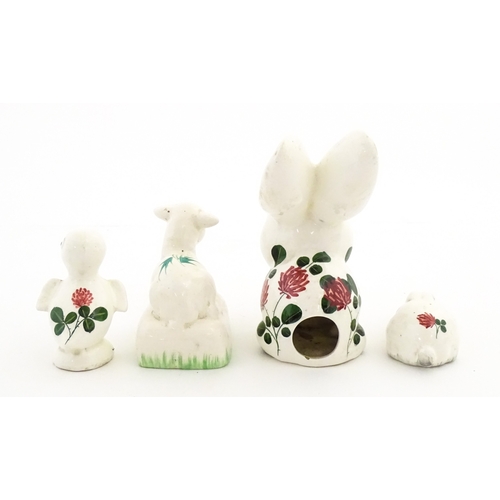 193 - Four Plichta models comprising bunny rabbit, lamb, duck, etc. Largest approx. 5