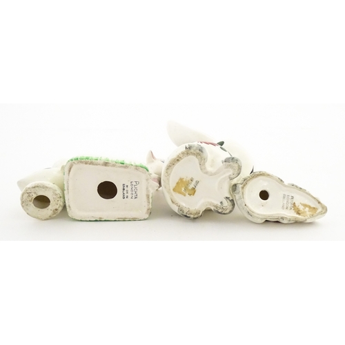 193 - Four Plichta models comprising bunny rabbit, lamb, duck, etc. Largest approx. 5