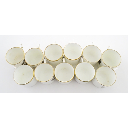 195 - Twelve Royal Worcester coffee cups and saucers decorated in the British Wildflower pattern. Cups app... 