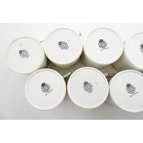 195 - Twelve Royal Worcester coffee cups and saucers decorated in the British Wildflower pattern. Cups app... 