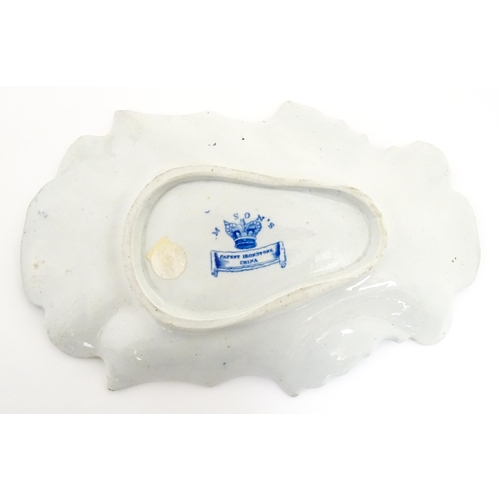 205 - Four assorted ceramic ware to include a Masons shaped dish decorated in the Blue Pheasant pattern, a... 