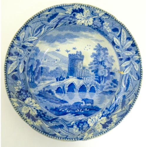 205 - Four assorted ceramic ware to include a Masons shaped dish decorated in the Blue Pheasant pattern, a... 