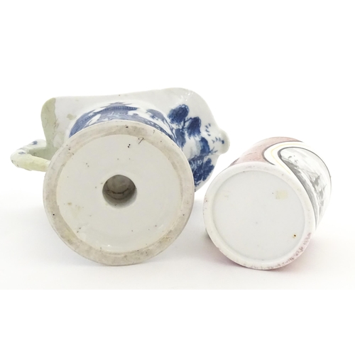 205 - Four assorted ceramic ware to include a Masons shaped dish decorated in the Blue Pheasant pattern, a... 