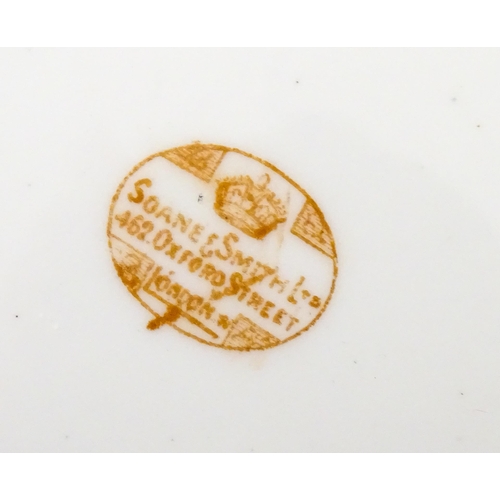 213 - A quantity of Soane & Smith Ltd. dessert wares with flower and garland detail, to include plates and... 