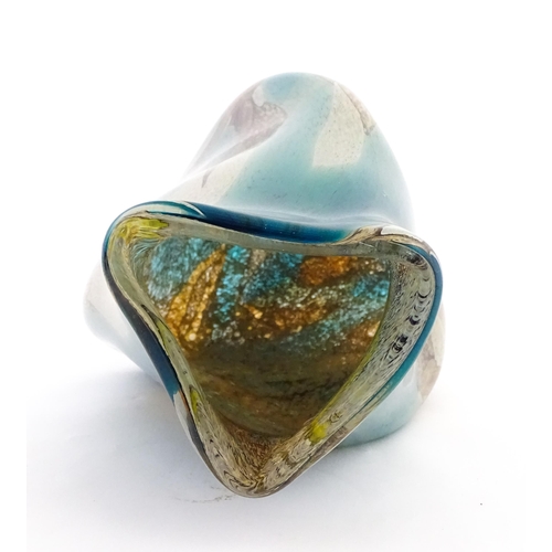 230 - A large Mdina twist vase in the marble pattern. Bears label under. Approx. 16