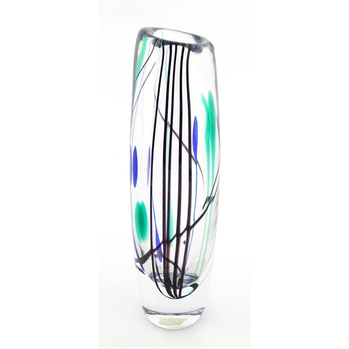234 - Scandinavian glass: A Kosta Boda Abstracta vase designed by Vicke Lindstrand. Approx. 12