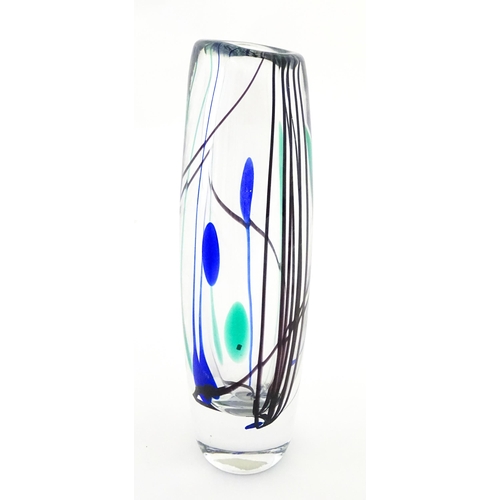 234 - Scandinavian glass: A Kosta Boda Abstracta vase designed by Vicke Lindstrand. Approx. 12