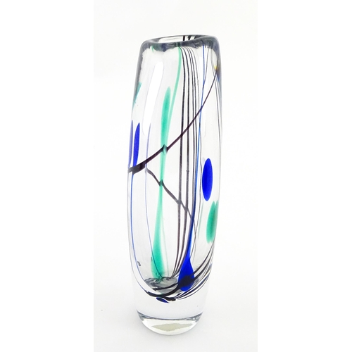 234 - Scandinavian glass: A Kosta Boda Abstracta vase designed by Vicke Lindstrand. Approx. 12