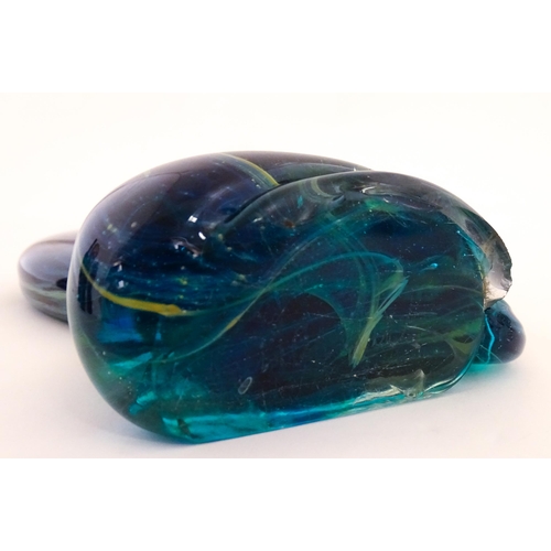 299 - A Mdina glass art glass freeform sculpture of abstract form. Signed Mdina under. Approx. 8 1/2