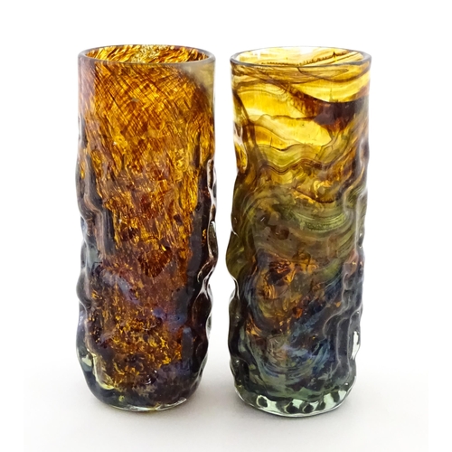 300 - Two Mdina glass vases. One signed Mdina under. Approx. 8