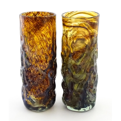 300 - Two Mdina glass vases. One signed Mdina under. Approx. 8