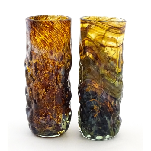 300 - Two Mdina glass vases. One signed Mdina under. Approx. 8