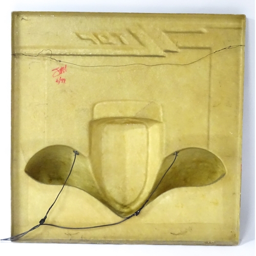 1167 - Pop Music Memorabilia: A ZZ Top fibreglass 'Eliminator' album promotional wall display depicting a H... 