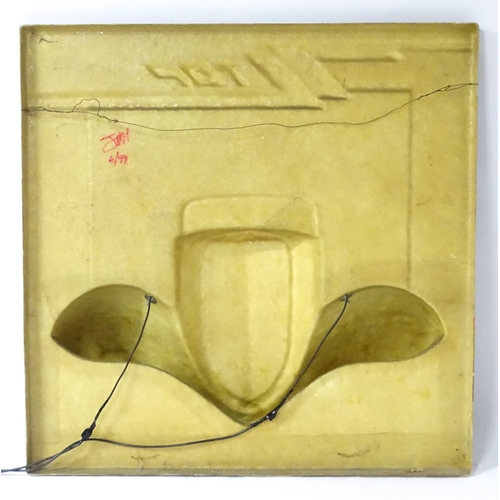 1167 - Pop Music Memorabilia: A ZZ Top fibreglass 'Eliminator' album promotional wall display depicting a H... 