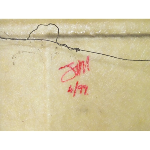 1167 - Pop Music Memorabilia: A ZZ Top fibreglass 'Eliminator' album promotional wall display depicting a H... 