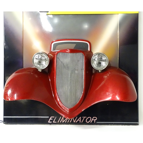 1167 - Pop Music Memorabilia: A ZZ Top fibreglass 'Eliminator' album promotional wall display depicting a H... 