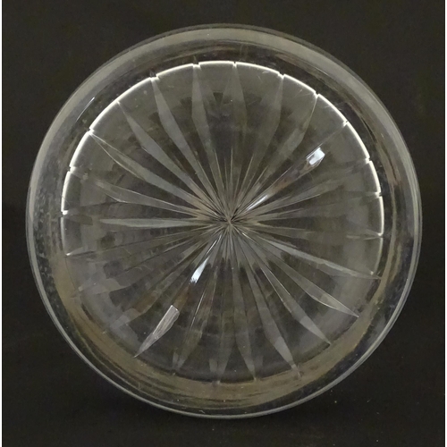 311 - A glass decanter with silver collar, hallmarked Birmingham 1997, maker Barker Ellis Silver Co. Appro... 