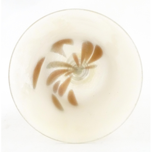 338 - An Italian Maria Grazia Rosin 'Cuttlefish' blown glass wine glass with fish detail to stem. Boxed. A... 