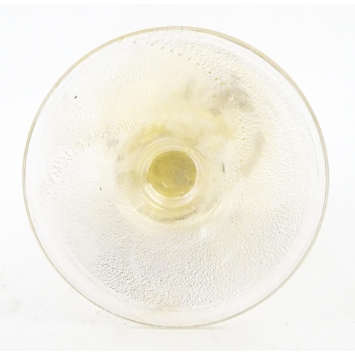 338 - An Italian Maria Grazia Rosin 'Cuttlefish' blown glass wine glass with fish detail to stem. Boxed. A... 