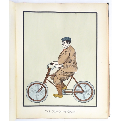 986 - Book: Caricatures by H.S., containing hand coloured lithographic plates. Privately printed, c. 1920