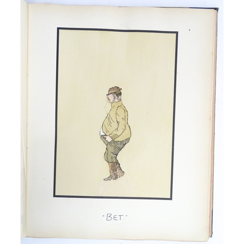 986 - Book: Caricatures by H.S., containing hand coloured lithographic plates. Privately printed, c. 1920