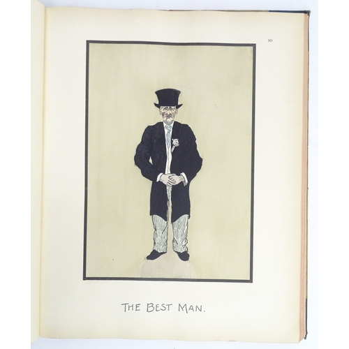 986 - Book: Caricatures by H.S., containing hand coloured lithographic plates. Privately printed, c. 1920