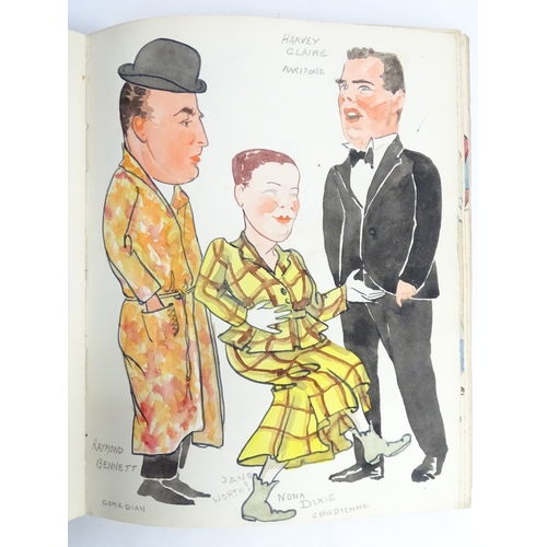 1862 - A 20thC artist's album of watercolours, pencil, ink and pastel drawings by Ivy Theresa Attwell (1898... 