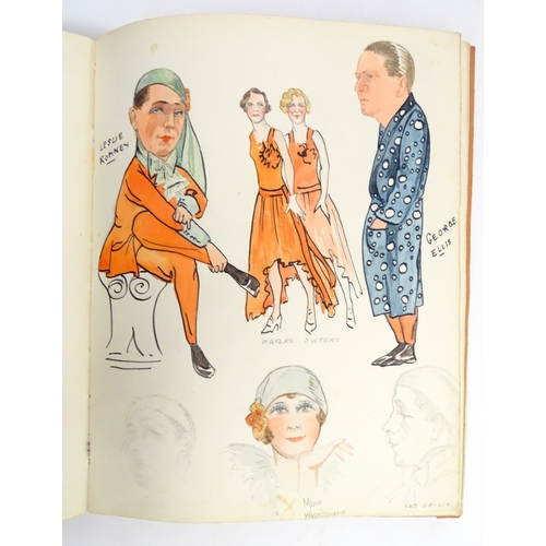 1862 - A 20thC artist's album of watercolours, pencil, ink and pastel drawings by Ivy Theresa Attwell (1898... 