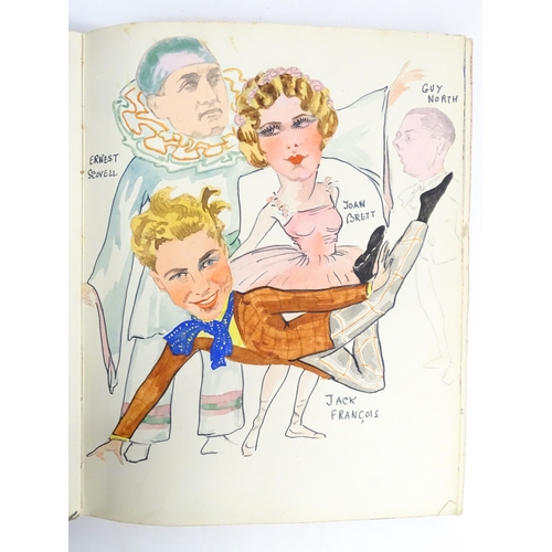 1862 - A 20thC artist's album of watercolours, pencil, ink and pastel drawings by Ivy Theresa Attwell (1898... 