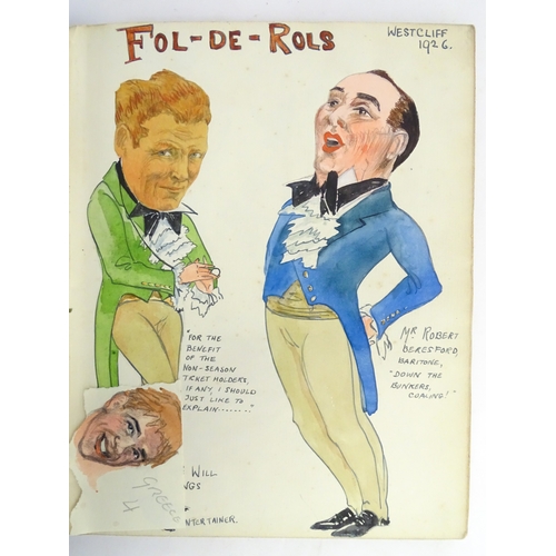 1862 - A 20thC artist's album of watercolours, pencil, ink and pastel drawings by Ivy Theresa Attwell (1898... 