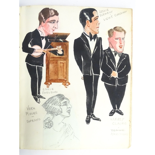 1862 - A 20thC artist's album of watercolours, pencil, ink and pastel drawings by Ivy Theresa Attwell (1898... 