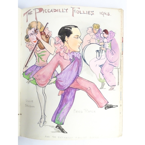 1862 - A 20thC artist's album of watercolours, pencil, ink and pastel drawings by Ivy Theresa Attwell (1898... 