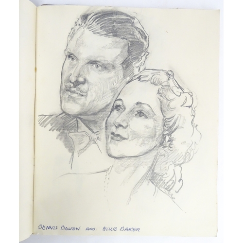 1863 - A 20thC artist's album of watercolours, pencil, ink and pastel drawings by Ivy Theresa Attwell (1898... 