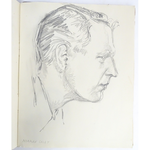 1863 - A 20thC artist's album of watercolours, pencil, ink and pastel drawings by Ivy Theresa Attwell (1898... 