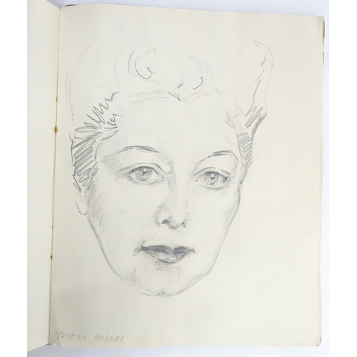 1863 - A 20thC artist's album of watercolours, pencil, ink and pastel drawings by Ivy Theresa Attwell (1898... 