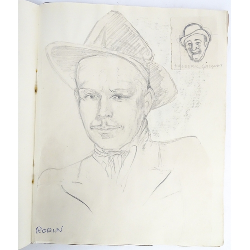 1863 - A 20thC artist's album of watercolours, pencil, ink and pastel drawings by Ivy Theresa Attwell (1898... 